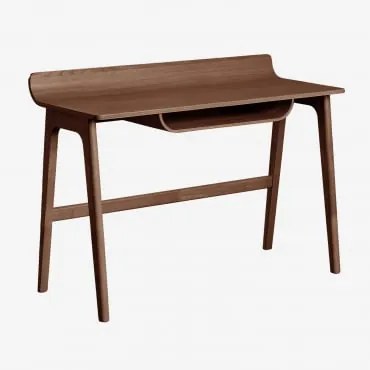 Scrivania In Legno Colman 120x50 Cm Marrone Noce Scuro - Sklum