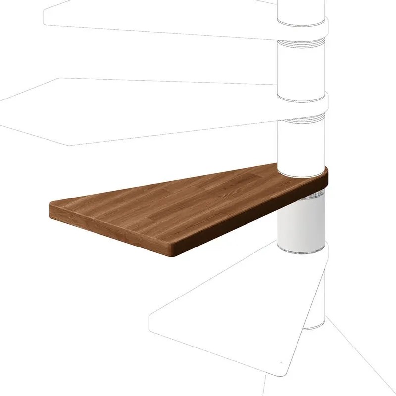 Gradino Nara in legno noce bianco L 890 mm H 230 mm