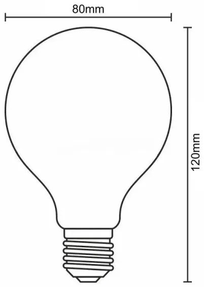 Lampadina LED FILAMENT SLIM VINTAGE G80 E27/4,5W/230V 1800K