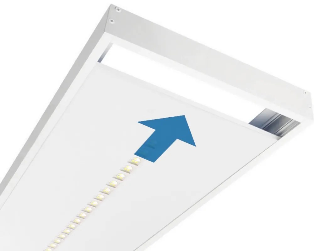 Plafoniera LED 120x30 28W, 36W, 42W CCT, CRI92 con driver Philips Colore Bianco Variabile CCT, Potenza 28W