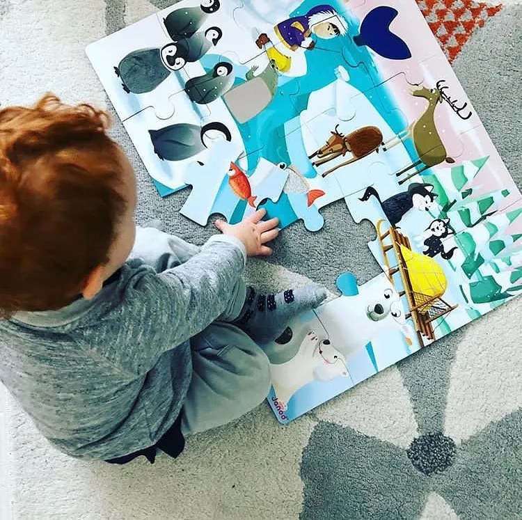 Puzzle Tattile la Vita Sulla Banchisa - 20 pezzi