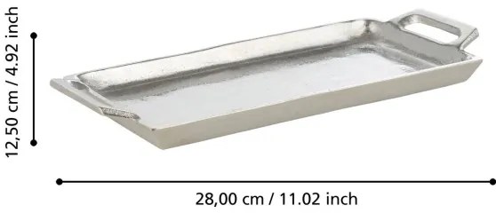 Eglo 427009 - Vassoio decorativo SAVANT 12,5x28,5 cm cromo