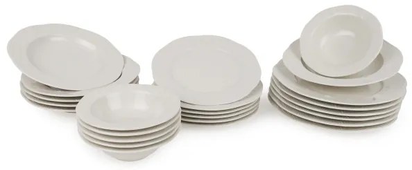 Set da tavola 24 pezzi, bianco/porcellana