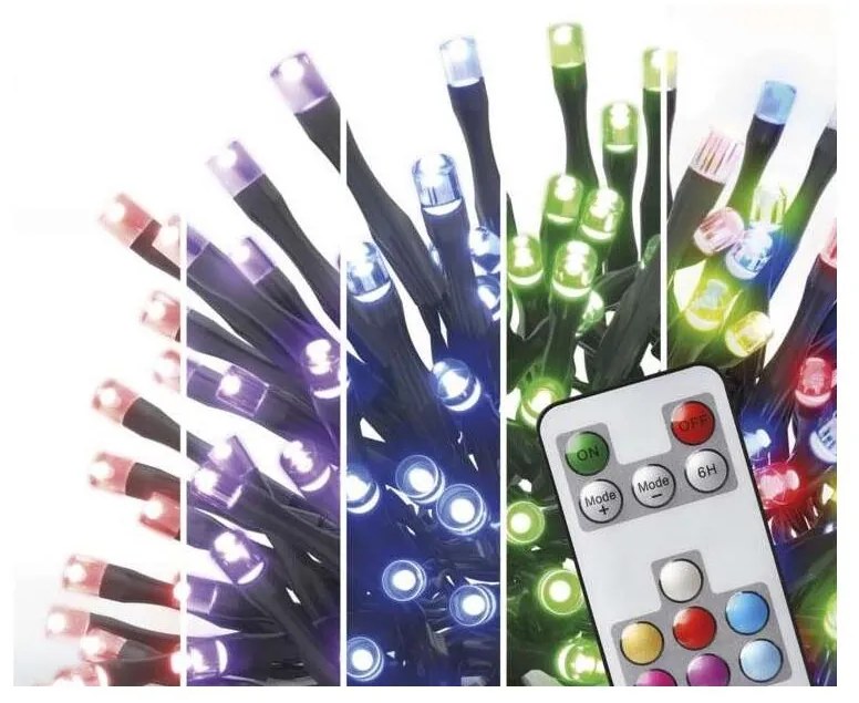 Catena da esterno LED RGB Natale 96xLED/72 modalità 13m IP44 + telecomando