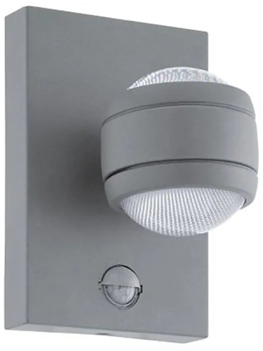 Applique LED moderno da esterno Sesimba grigio IP44, luce bianco caldo 560 lumen, EGLO