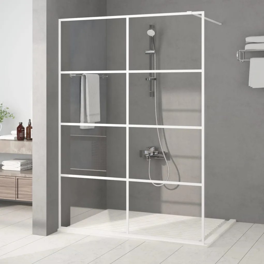 Parete Doccia Walk İn Bianca 140x195 Cm Vetro Trasparente Esg /