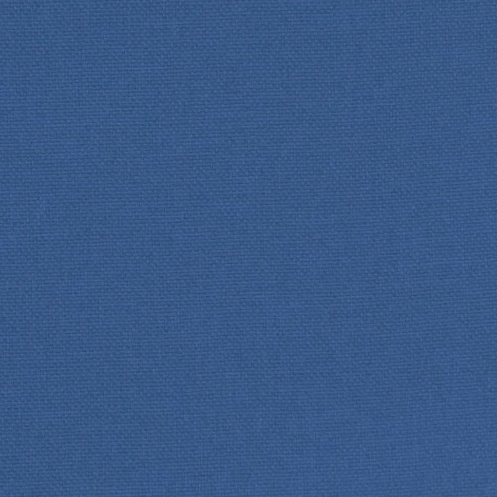 Poltrona Cabriolet con Poggiapiedi Blu in Tessuto