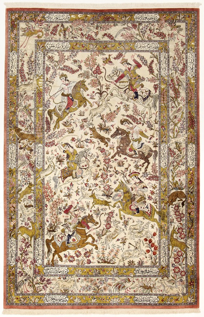 Ghom Tappeto 200x130 (Iran) Annodato A Mano