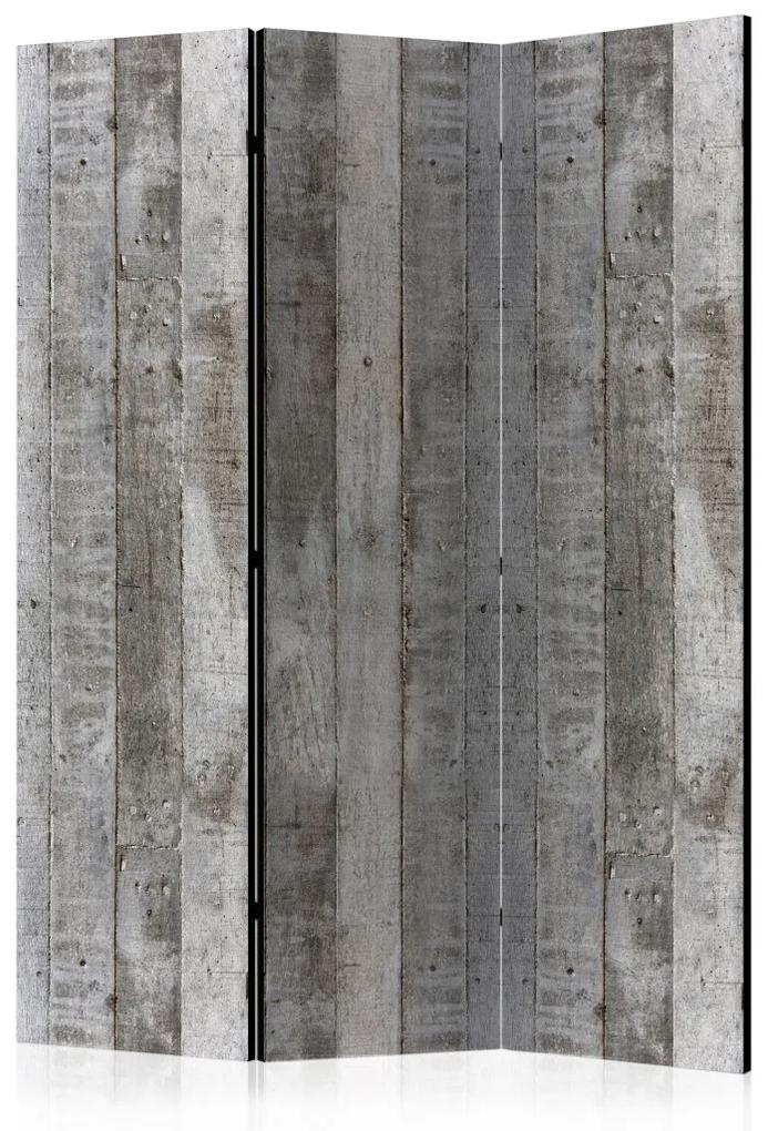 Paravento design Cassero di cemento - tavole di legno in stile cemento