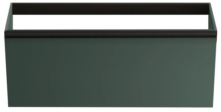 Mobile da bagno sospeso sotto lavabo Fusion L 99.5 x H 40 x P 45.5 cm verde opaco, 1 cassetto