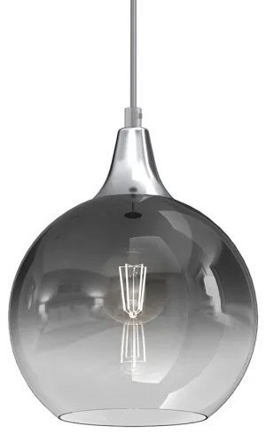 Lampadario a sospensione con filo MONTE 1xE27/60W/230V diametro 20 cm cromo opaco