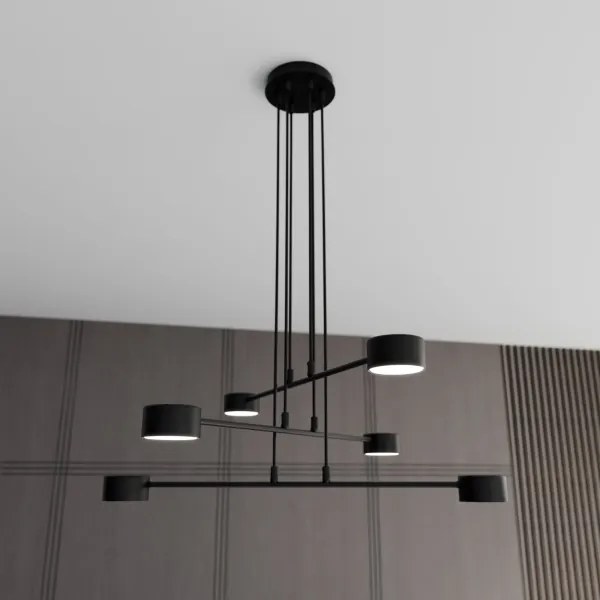 Lampadario a sospensione con filo MODUS 6xGX53/10W/230V nero