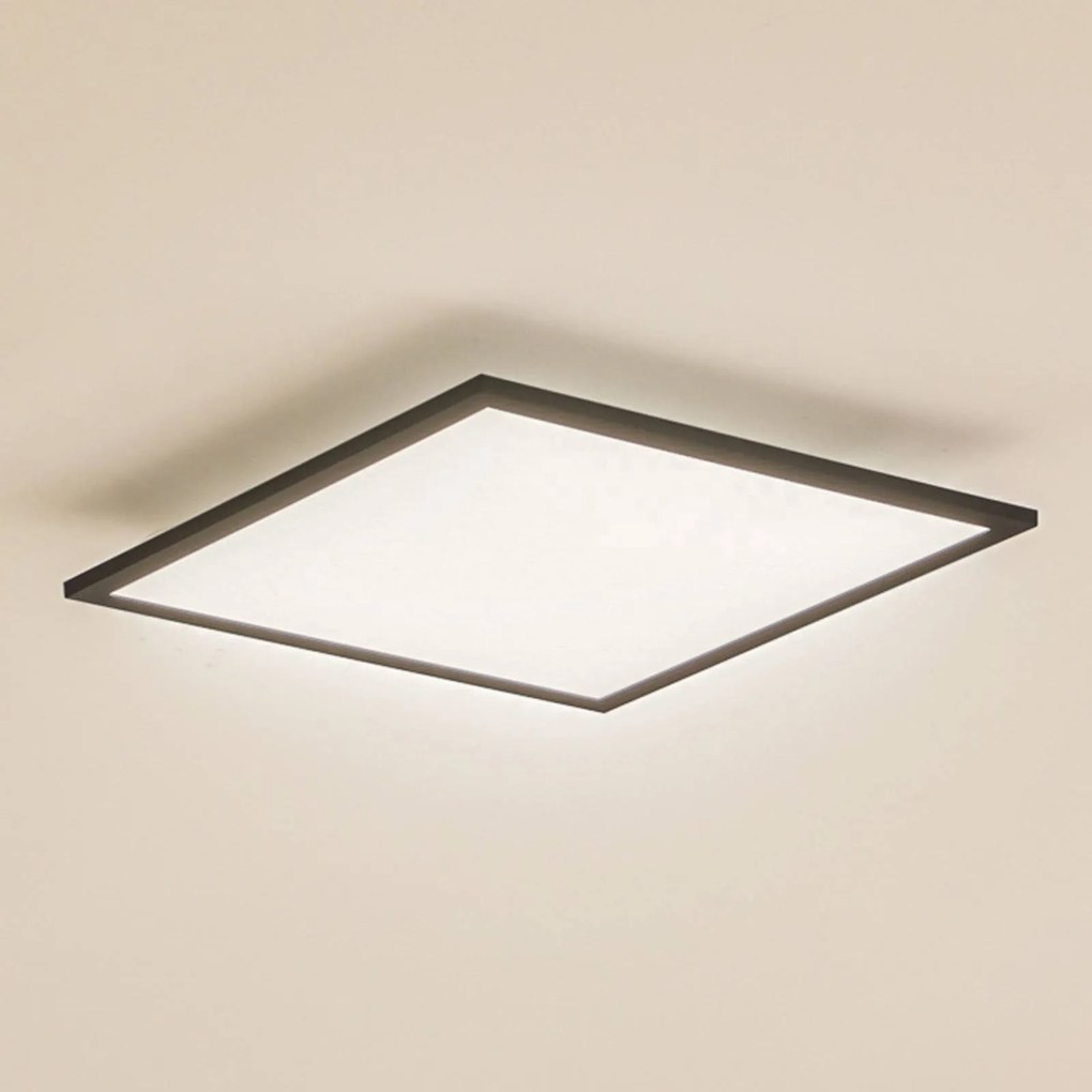 Pannello LED Lindby Enhife, nero, 40 x 40 cm, metallo, 4.000 K