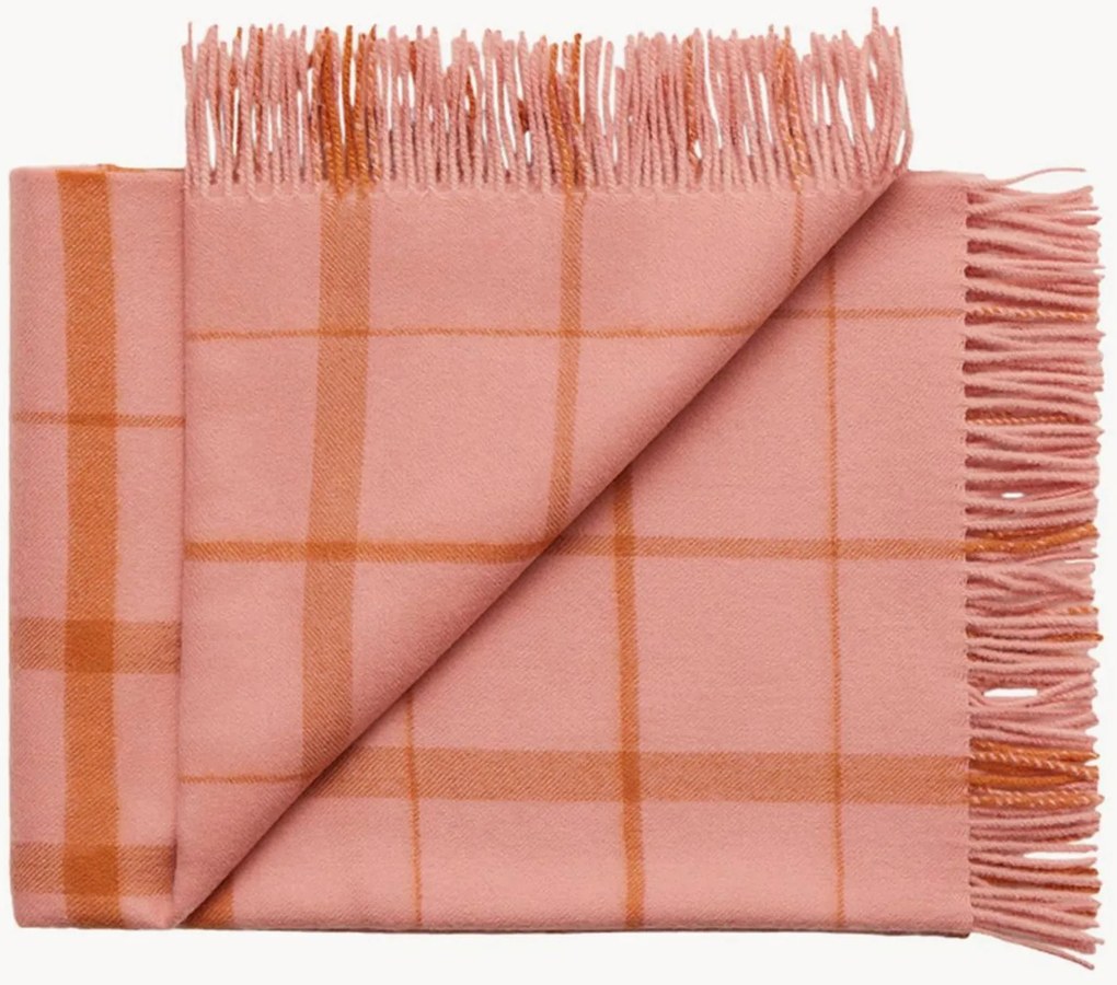 Coperta in lana con frange Warp