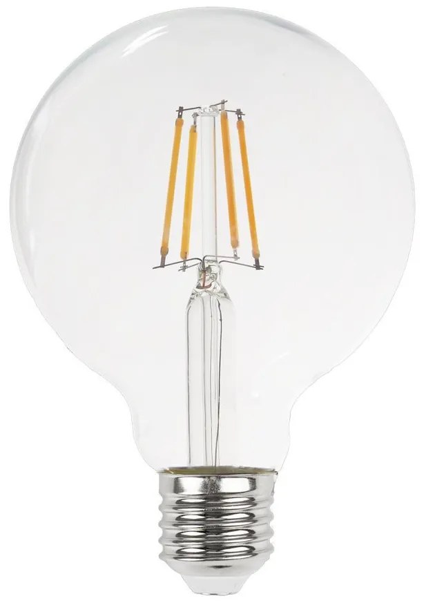 Lampada LED E27 4W a Filamento 150lm/W No Flickering - G95 Colore Bianco Naturale 4.000K