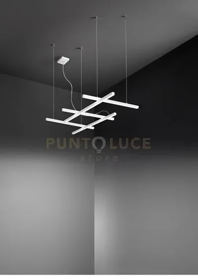 Sospensione net piccola a led 50w 3500lm - cct 3000k 4000k 6000k in...