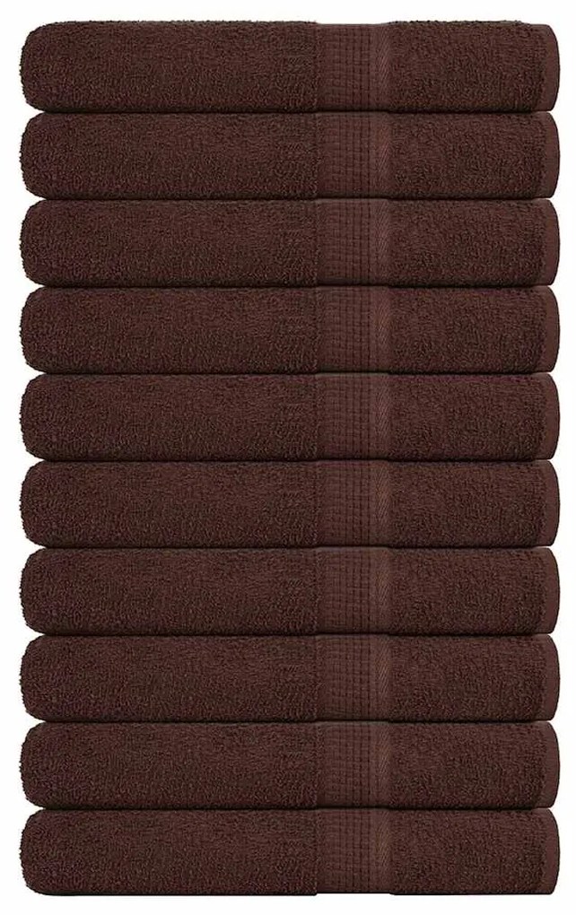 Asciugamani Per Sauna 10pz Marrone 80x200cm 360g/m² 100% Cotone /