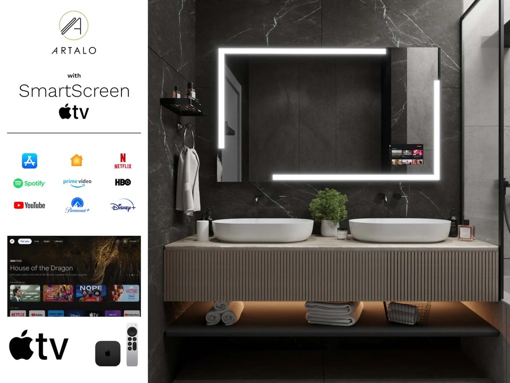 Specchio con LED illuminazione M23 premium