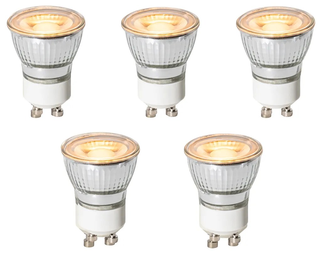 Set di 5 lampadine LED GU10 dimmerabili a 3 fasi 35mm 4W 200 lm 2200K