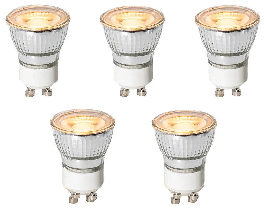Set di 5 lampadine LED GU10 dimmerabili a 3 livelli 35mm 4W 200 lm 2200K