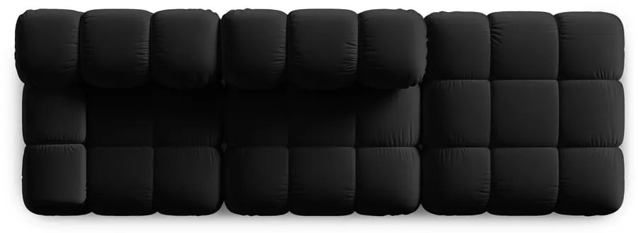 Divano in velluto nero 282 cm Bellis - Micadoni Home