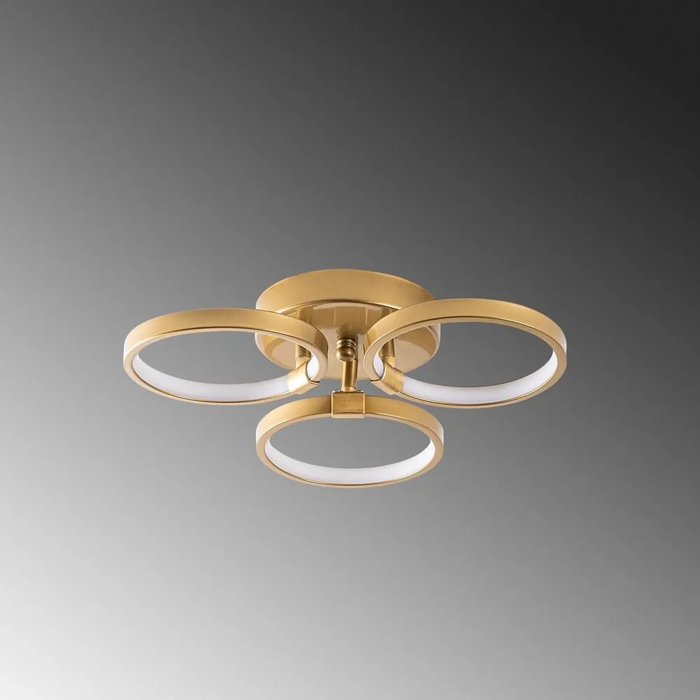 Plafoniera LED in oro ø 17 cm Halka - Opviq lights