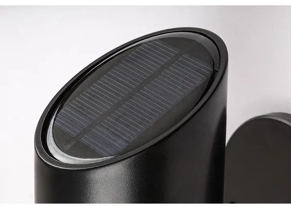 Rabalux 77030 - Lampada solare da parete LUTTO LED/1W/3,7V IP44 nera
