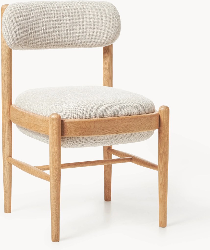 Sedia imbottita in legno di quercia Imara