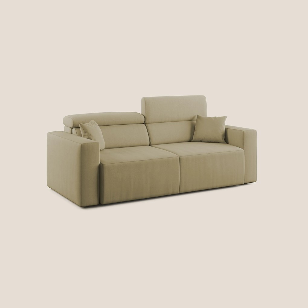Orwell divano con seduta estraibile in microfibra smacchiabile T11 beige