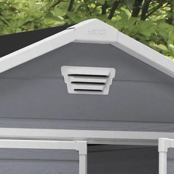 Casetta Da Giardino In Resina 185x152x226H Cm Manor 6x5 Grigio Keter Con Finestra