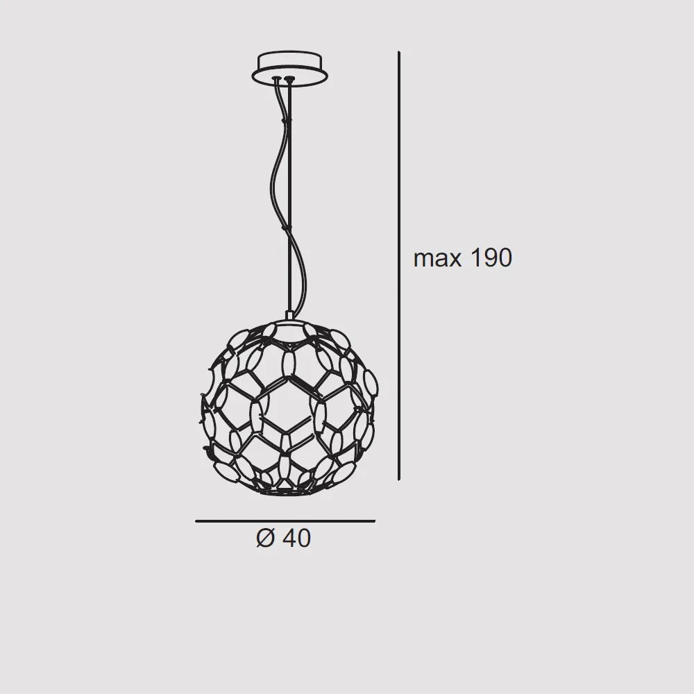 Sospensione Contemporanea Well Metallo Bianco Led 36W