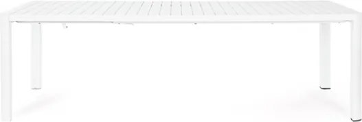 Tavolo Da Esterno Allungabile In Alluminio 100x180-240 Cm Kiplin Bianco Bizzotto