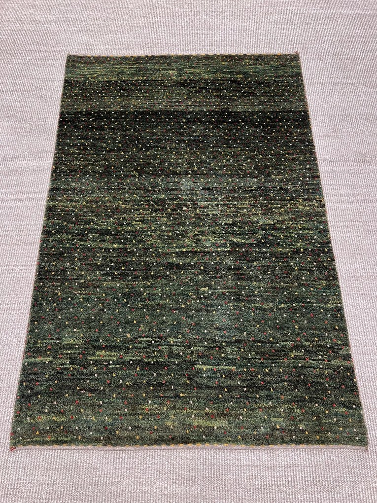 Gabbeh Tappeto persiano 100x150 Verde (Iran) Annodato A Mano