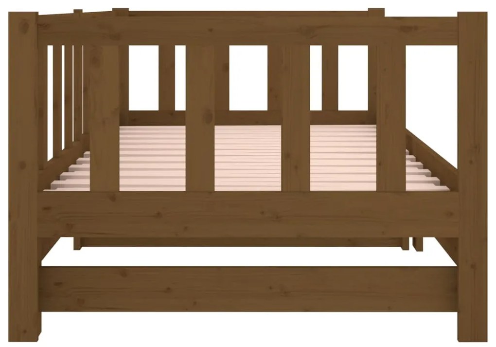 Dormeuse Estraibile Miele 2x(90x190) cm Legno Massello di Pino