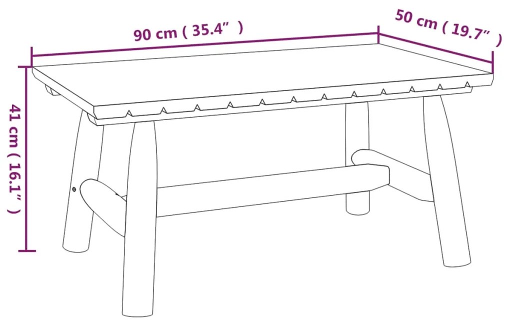 Set Divani da Giardino 4 pz in Legno Massello di Abete