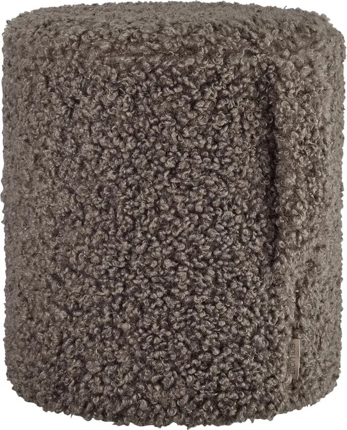 Poggiapiedi marrone scuro con rivestimento in bouclé Teddy – Blomus