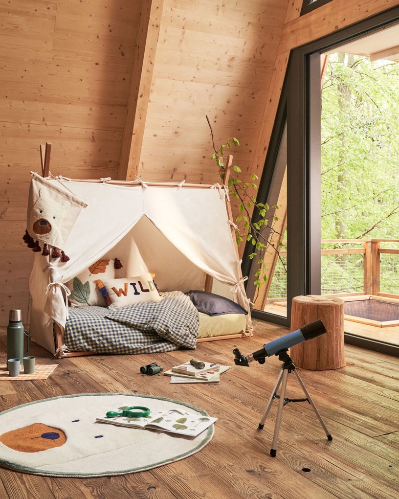 Kave Home - Letto tipi Maralis in legno massello di faggio 70 x 140 cm