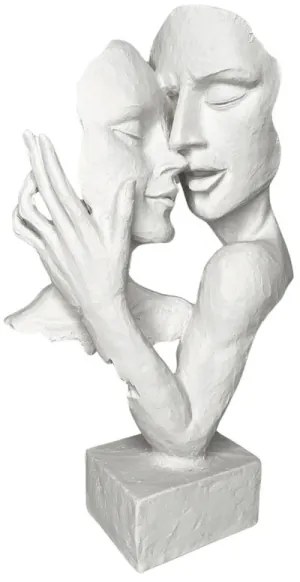 Decorazione da tavolo in resina, 29x9x17 cm, bianca