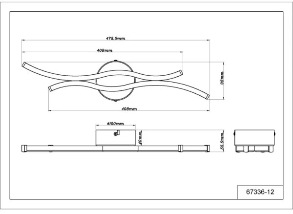 Globo 67336-12 - Plafoniera LED BOYD LED/12W/230V 3000K