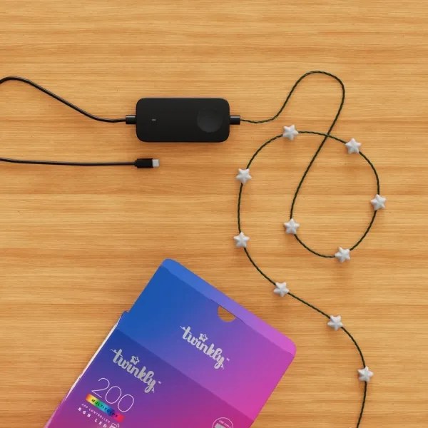 Twinkly TWKS200RGB-G - LED RGB Dimmerabile Catena natalizia 200xLED 14 m USB Wi-Fi
