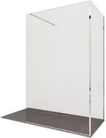 Parete doccia walk-in due lati trasparente senza profili h195 8mm osiride, misura 90x120