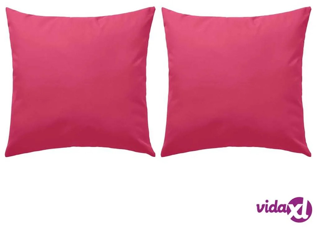 vidaXL Cuscini da Esterno 2 pz 60x60 cm Rosa