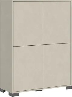 Credenza a 4 ante e 2 vani con ripiani 90x120 cm KYLA Grigio