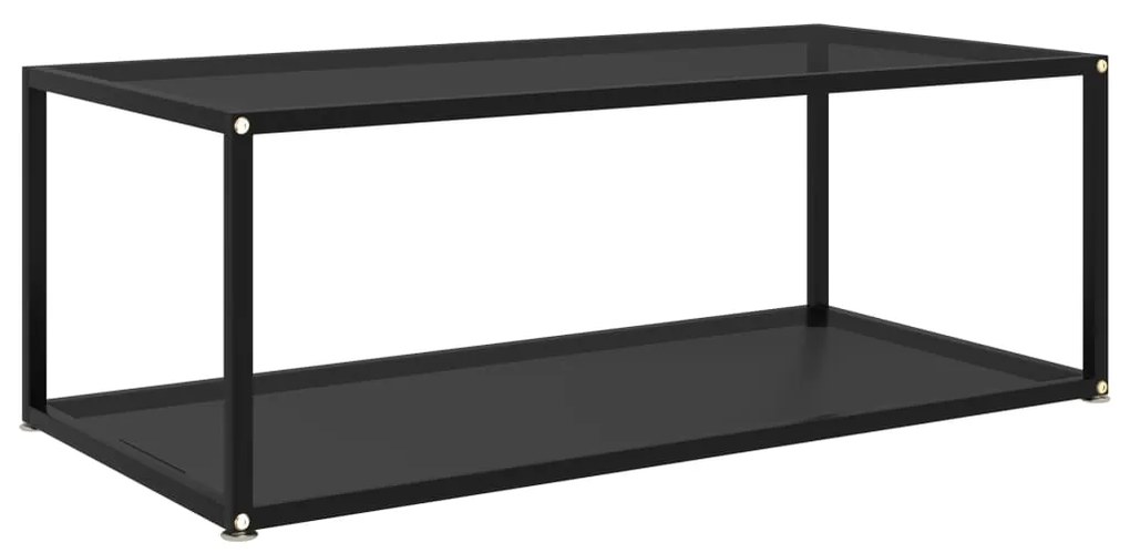 322898 Vidaxl Coffee Table Black 100x50x35 Cm Tempered Glass /