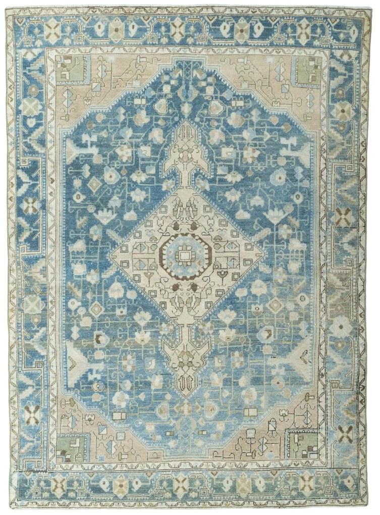 Hamedan Tappeto persiano 140 x 190 Blu (Iran) Annodato A Mano