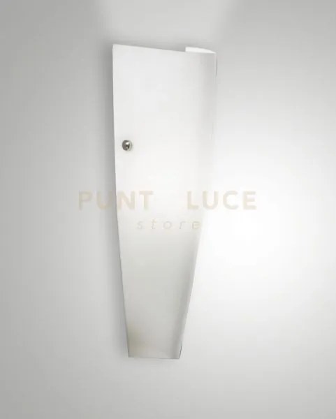 Dedalo applique bianca ip44 in vetro soffiato 1 luce attacco e27 in...