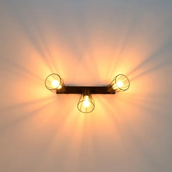 LED Faretto TUBE II 3xE27/15W/230V nero