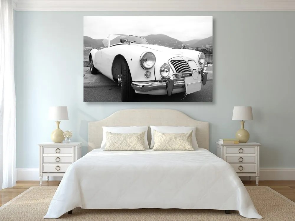 Quadro su tela – Vettura d'epoca di lusso in bianco e nero