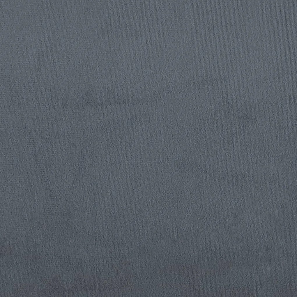 Giroletto con Testiera Grigio Scuro 140x200 cm in Velluto