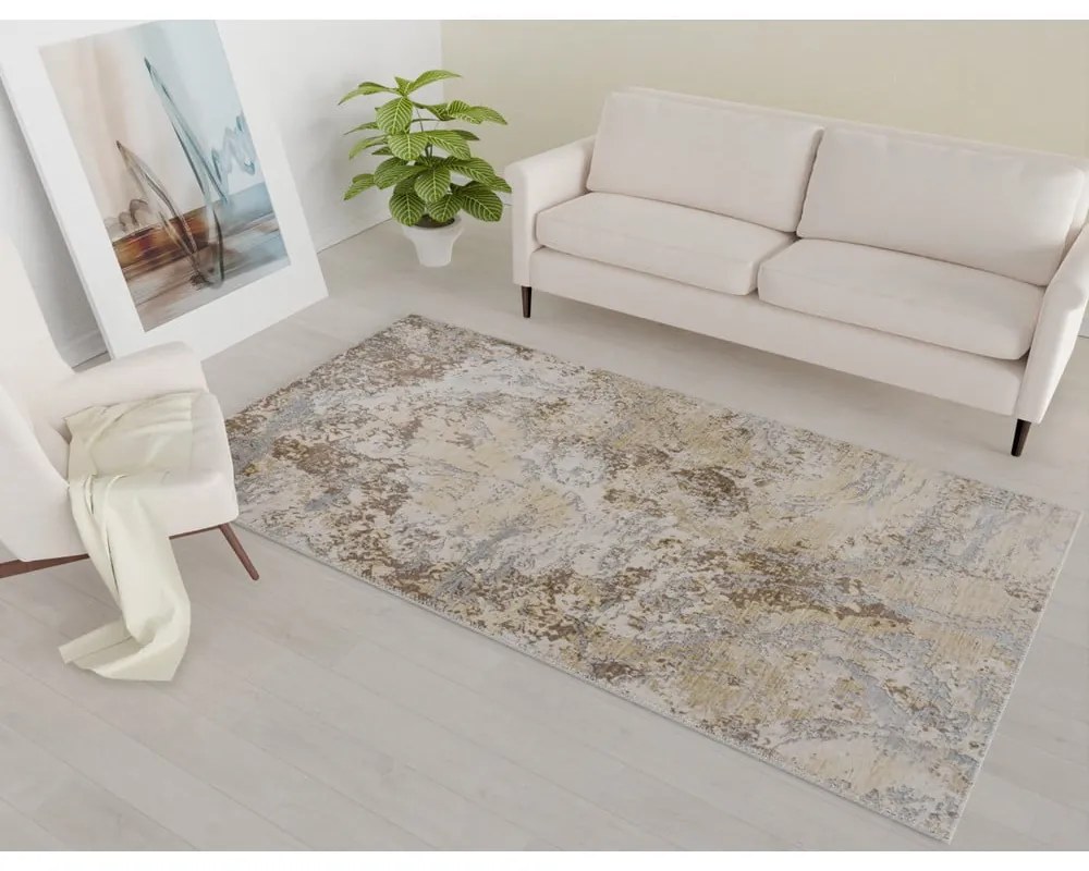 Tappeto lavabile beige 80x50 cm - Vitaus